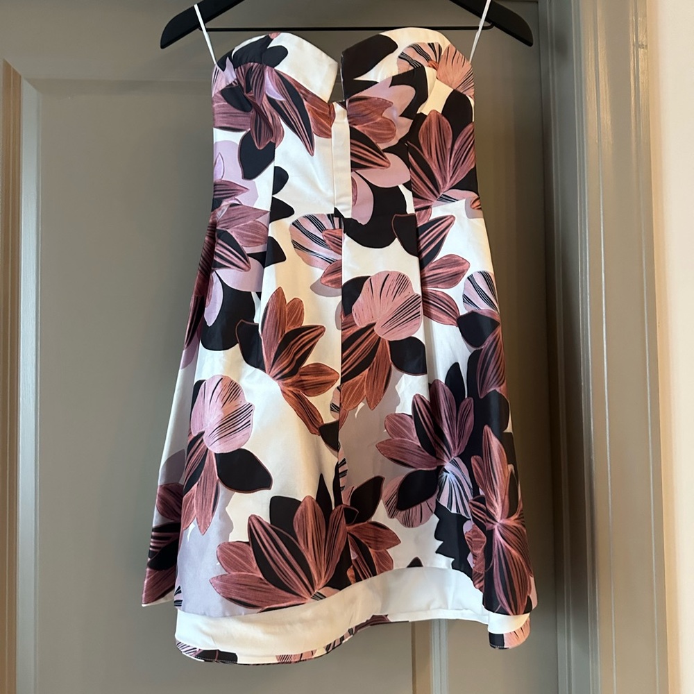 Keepsake Strapless Dress with Floral Design